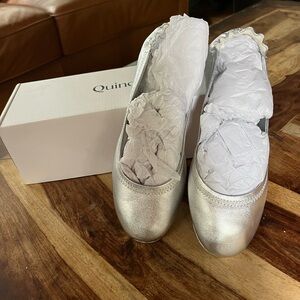 Quince Metallic Silver Flats